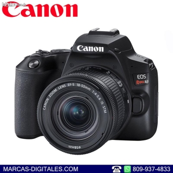 Camara canon digital rebel sl3 250d con lente 18-55mm stm is