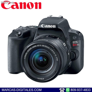 Camara canon digital rebel sl3 250d lente 18-55mm stm is 24mp 1080p