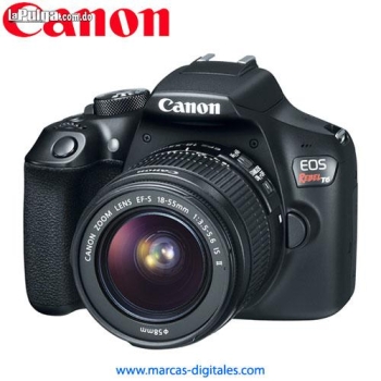 Camara canon digital rebel t6 1300d con lente 18-55mm is kit