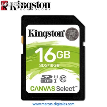 Memoria sdhc kingston canvas select 16gb clase 10 1080p compatible
