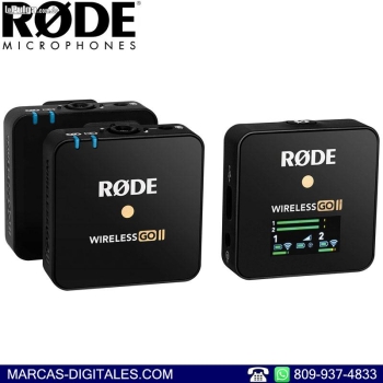 Rode wireless go ii sistema de 2 microfonos inalambrico 2.4 ghz
