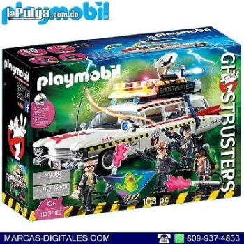 Playmobil cazafantasmas ecto-1a set de vehiculo y 4 figuras