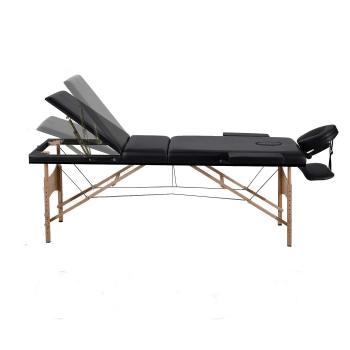 Camilla de masaje portátil ajustable de 3 cuerpos