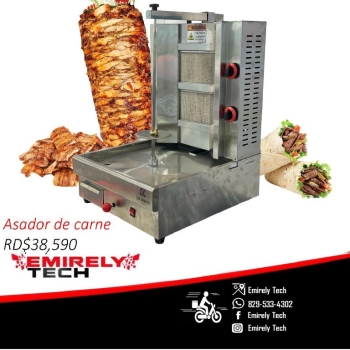 Asador kebab shawarma quemadora horno freidora de carnes