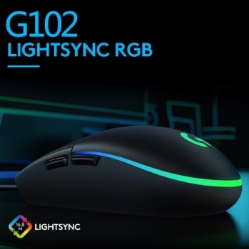 Logitech-ratón ergonómico g102 para juegos de segunda generación mouse