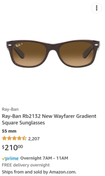 Ray-ban new wayfarer gafas de sol polarizadas