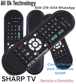 Control remoto de televisores sharp tv  todas las marcas y tamaños con