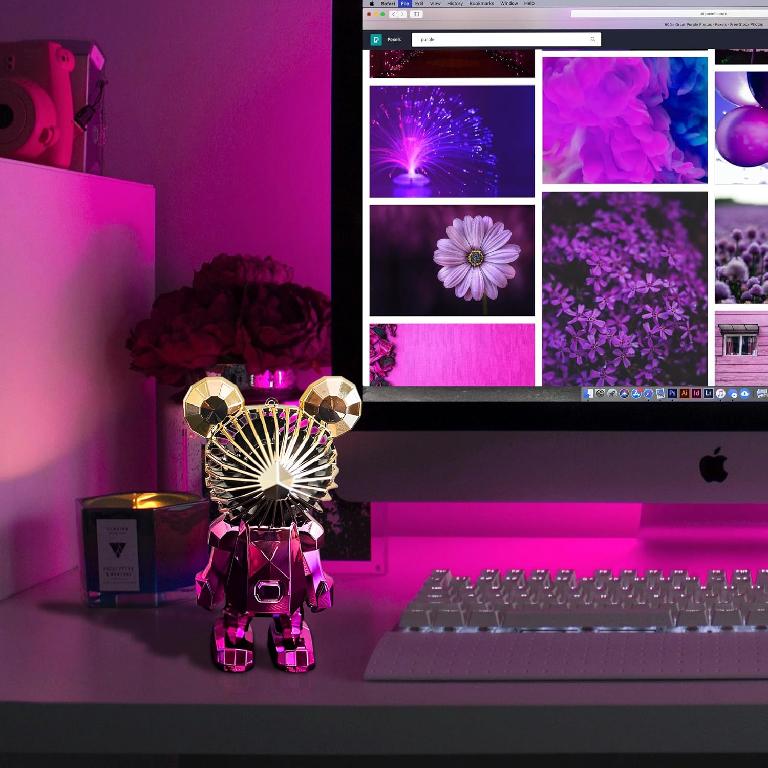 Ventilador de escritorio USB portátil de oso colorido reca Foto 7178106-4.jpg