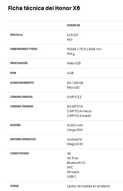 Huawei Honor X6 nuevo en su caja RD7000.00 Foto 7180412-2.jpg