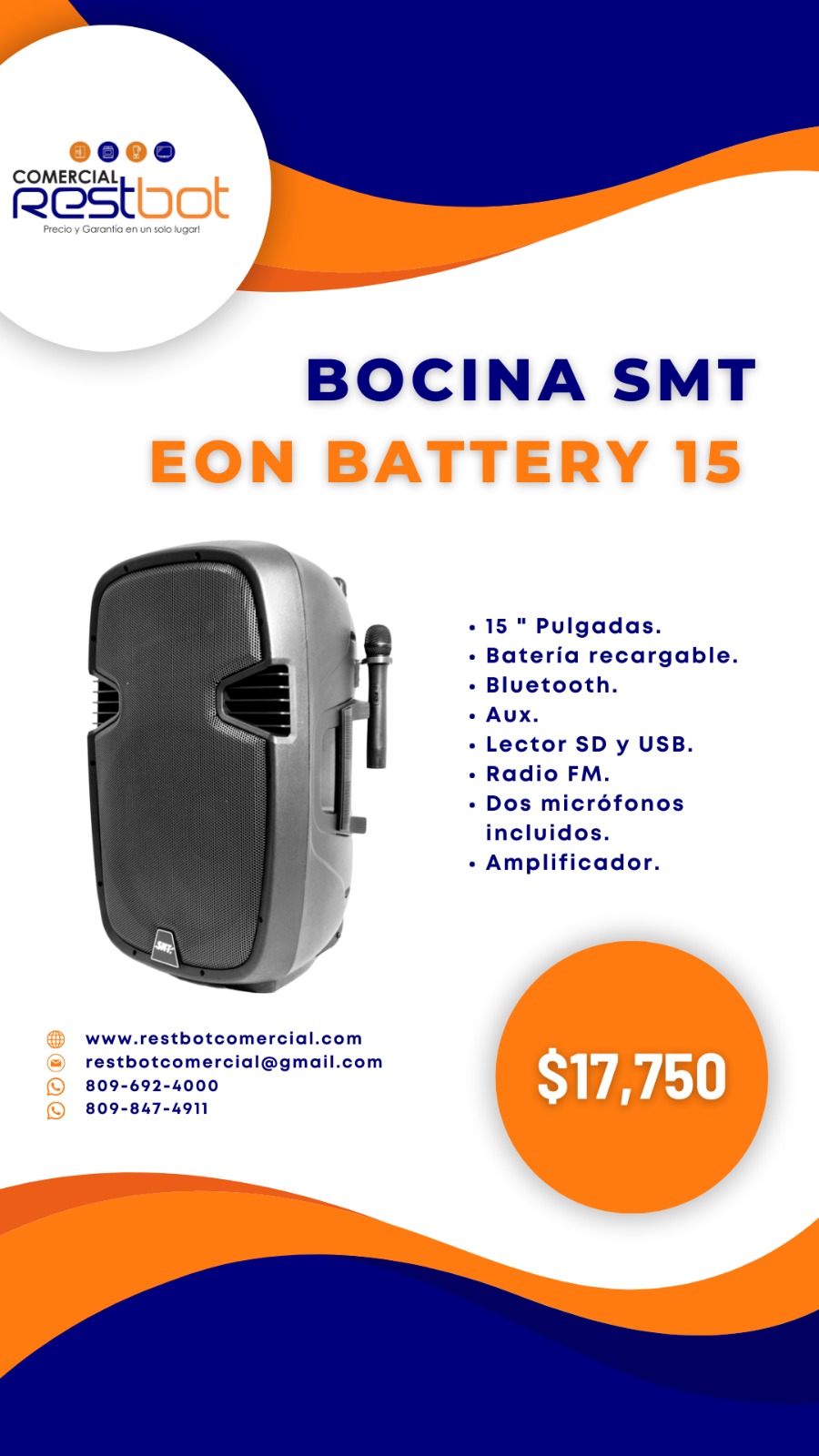 Bocina SMT Eón Batery Foto 7185664-1.jpg