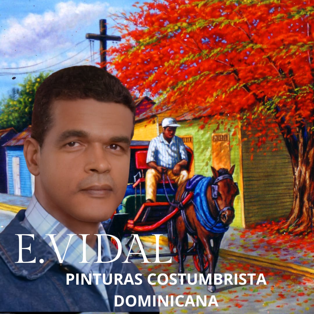 pintor dominicano cuadro costumbrista obra de arte e.vidal Foto 7191870-1.jpg