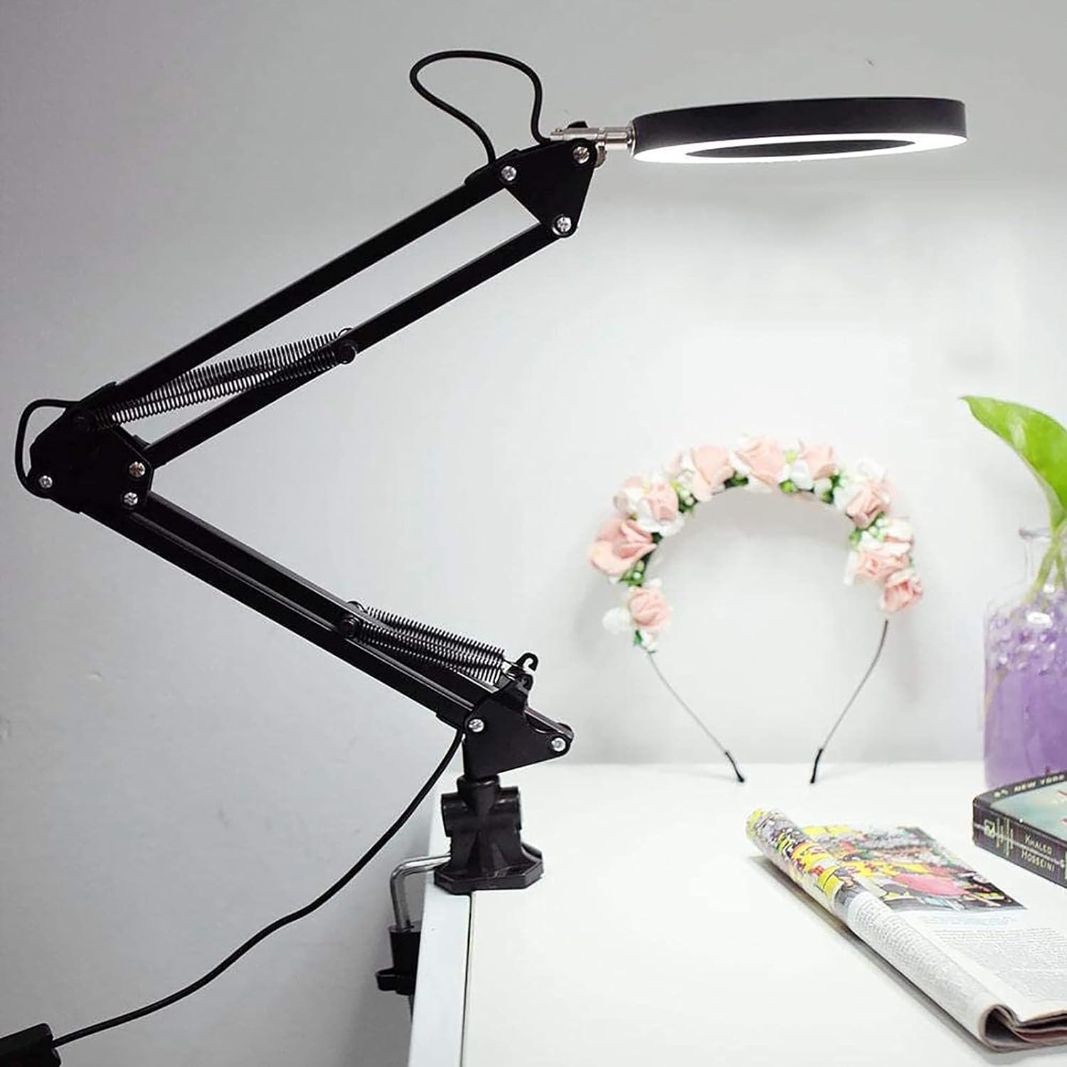 Lámpara de escritorio con base y clip regulable flexible Foto 7193381-F4.jpg