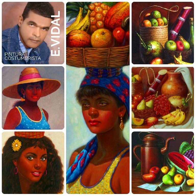 Pintor Dominicano cuadro Costumbrista Obra De Arte E.vidal Foto 7204223-5.jpg