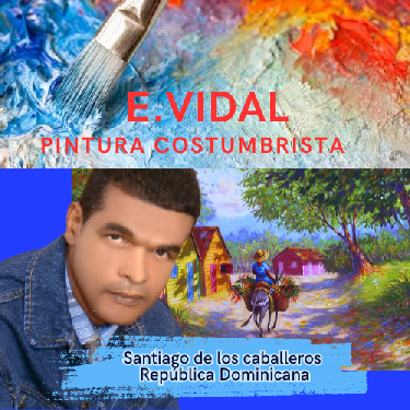 pintor dominicano cuadro costumbrista obra de arte e.vidal Foto 7209060-5.jpg