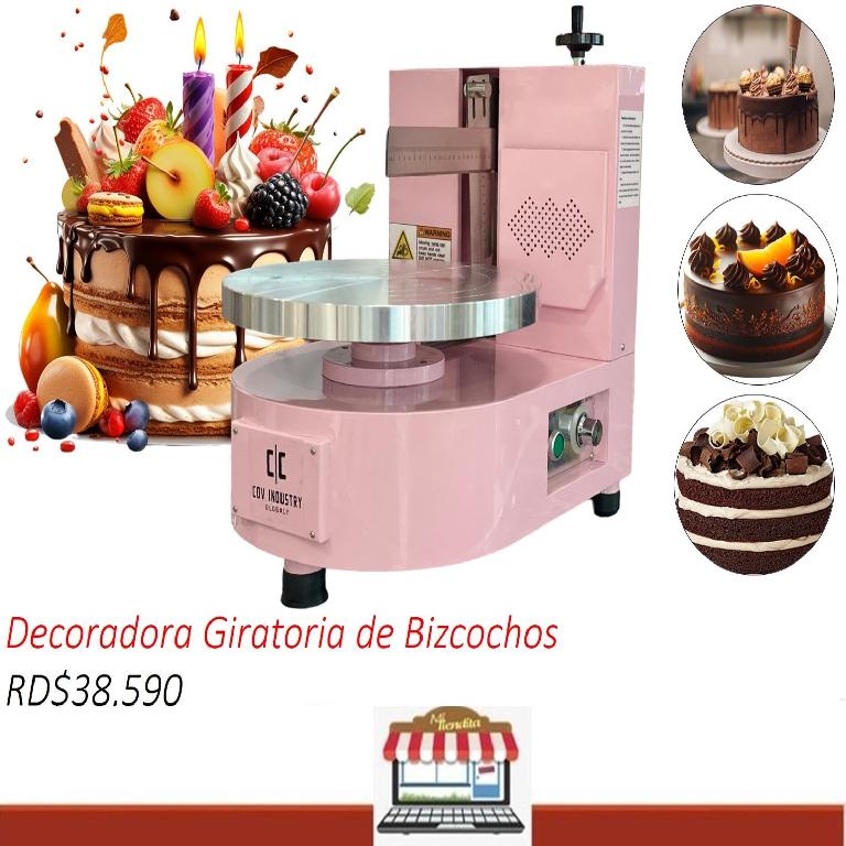 Maquina decoradora de bizcochos pasteles giratoria de recubrimiento de Foto 7216387-1.jpg