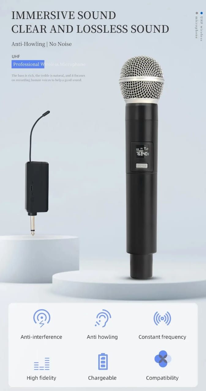 Microfono profesional inalámbrico doble recargables  Foto 7227360-2.jpg