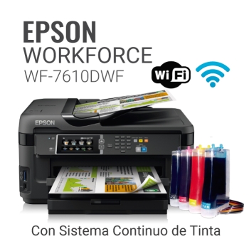 Impresora 13 x 19 epson workforce wf-7710 con sistema de tintas