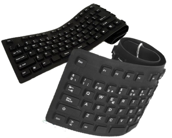 Oferta teclado flexible de silicona negro usb