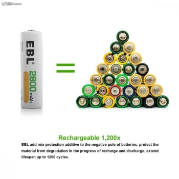Pila recargable aa batería / ni-mh marca ebl / 2800mah