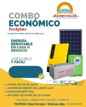 Combos solares deje de pagar apagones