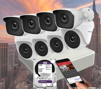8 cámaras de seguridad hd 1080p instalación incluida