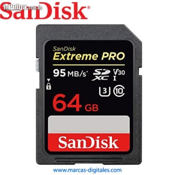 Memoria sdxc sandisk extreme pro 64gb clase 10 u3 video 4k compatible