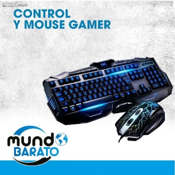 Teclado  mouse para pc. jugadores gamin con luces gamer gaming