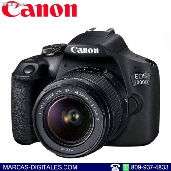 Canon digital rebel 2000d con lente 18-55mm stm kit camara dslr reflex