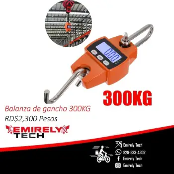 Balanza digital escala 300 kg peso gancho colgante báscula mini