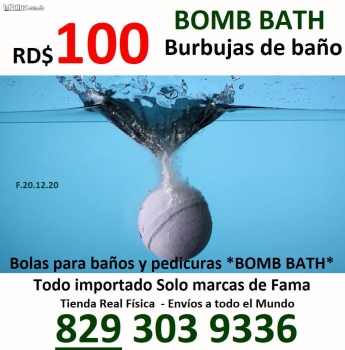 Bombas de baño burbujas cosméticos en  100 pesos