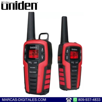 Uniden sx407 radios doble via walkie talkie paquete de 2