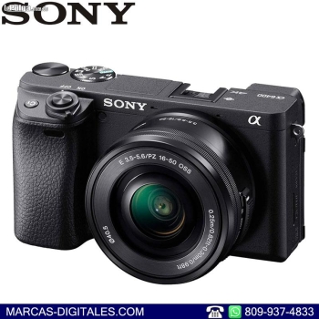 Sony alpha a6400 con lente 16 a 50mm oss camara mirrorless uhd 4k