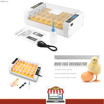 Incubadora de 24 huevos control automático de giro y temperatura.