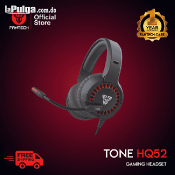 Headset fantech hq52 tone w/ microphone gaming red