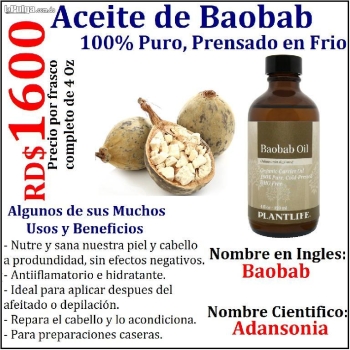 Aceites originales genuinos puros garantizados de baobab
