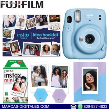 Fujifilm instax mini 11 gift set azul camara de foto instantanea