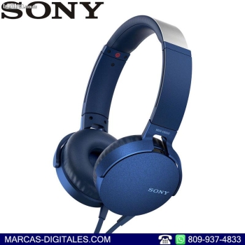 Sony mdr-xb550apl audifonos estereo con extra bass color azul