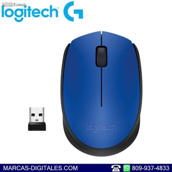 Logitech m170 mouse optico inalambrico color azul/negro