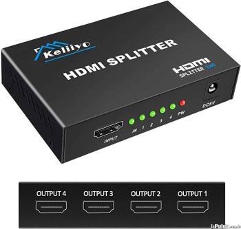 4k 1080p 3d mini 4 puertos hdmi splitter switcher 1 entrada 4 salidas