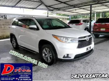 En alquiler toyota highlander 2016  drive rent a car santiago rep. dom