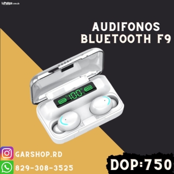 Audífonos bluetooth f9 blancos