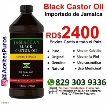 Black castor oil jamaican aceite de castor negro jamaiquino