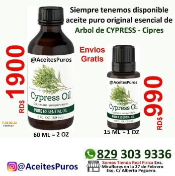 Aceite original puro natural de cipres cypress