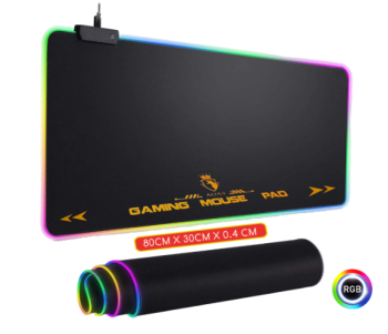 Mouse pad alfombrilla gamer con luces rgb aoas s4000