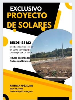 Feria de solares en villa mella a rd 3000 pesos el metro