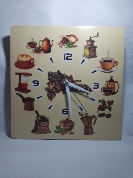 Reloj dominicano emblemas cafe