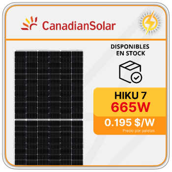 Paneles solares canadian 665w