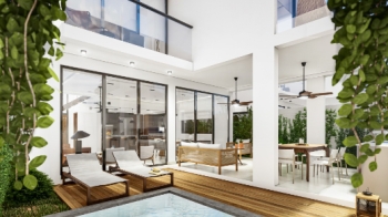 Carnelian residences con piscina condominiums de vivienda en punta can