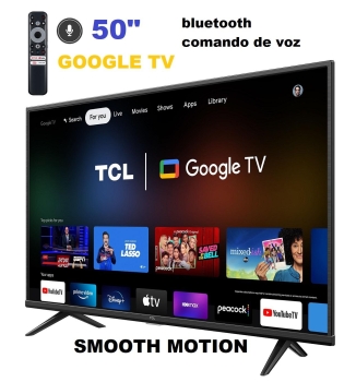 Tv 50 pulgadas tcl 4k google tv con bluetooth y comando de voz 21500