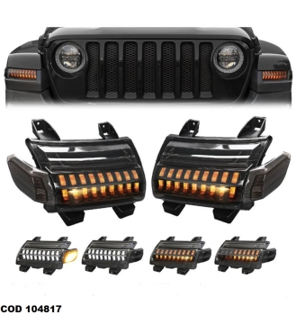 Micas p/guard led jeep wrangler jl 18 - jeep gladiador jt 20 smoke js